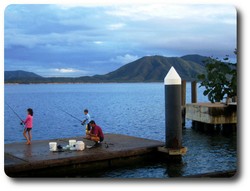 Fishing from the Cooktown wharf