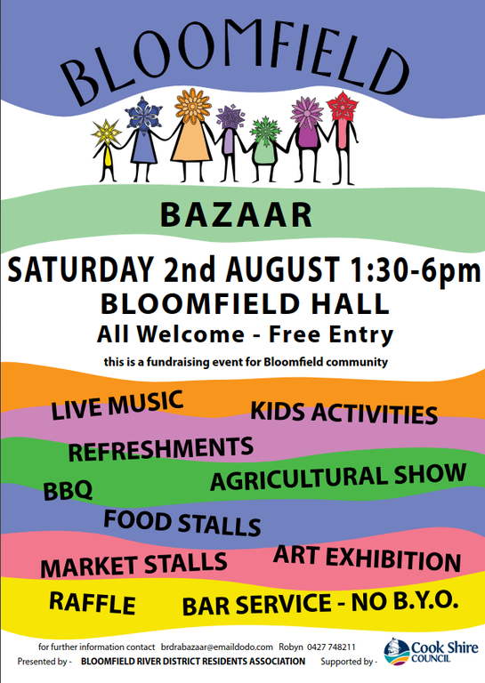 2 August 2025
1:30 pm - 6:00 pm
Bloomfield Hall, Qld 4895,
Free