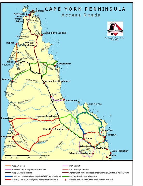 Cape York Peninsula map courtesy Cape York Sustainable Futures www.cypda.com.au