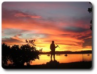 Captain Cook at sunset, Endeavour River