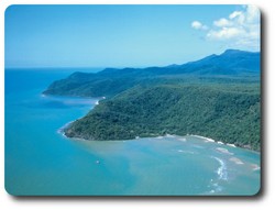 Aerial view of Bloomfield coast