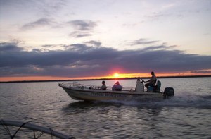 Custom sportfishing sunset